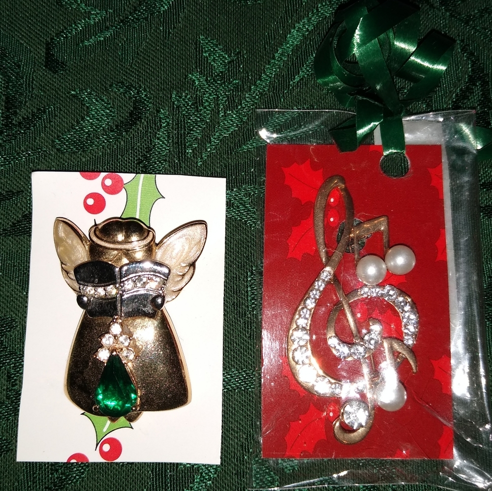 2 Music Theme Brooch Pins - Picture 4 of 15